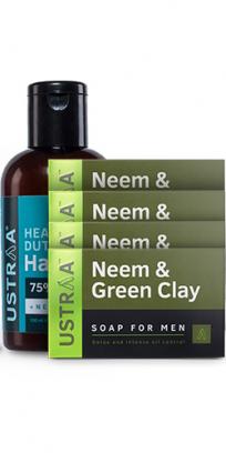 Deo Soap - Neem & Green Clay- Pack of 4 & Hand Rub