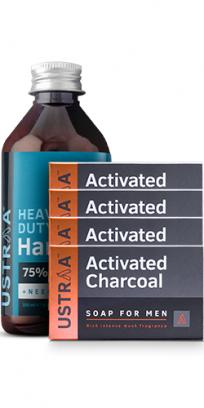 Deo Soap - Activated Charcoal - Pack of 4 & Hand Rub - 200 ml