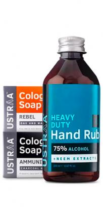 Cologne Soaps - Pack of 4 & Hand Rub - 200 ml