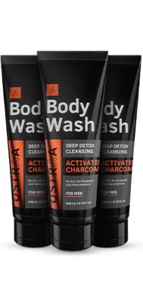 Body Wash for Men - Activated Charcoal - 200 ml - Set of 3