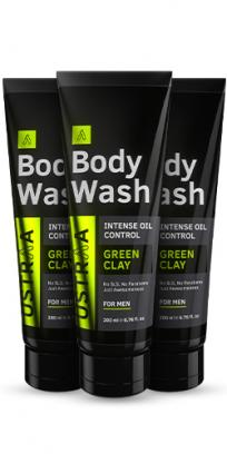 Body Wash for Men - Green Clay - 200 ml - Set of 3