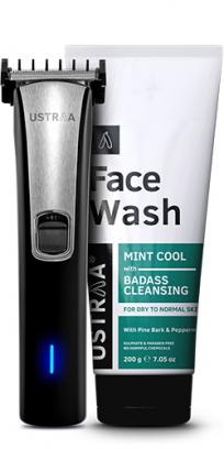 Black Trimmer & Face Wash (Dry Skin) 200g