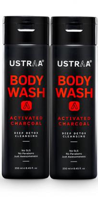 Body Wash for Men - Activated Charcoal - 250 ml - Set of 2