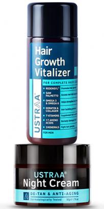 Hair Growth Vitalizer and Night Cream- De-Tan & Anti-Aging 