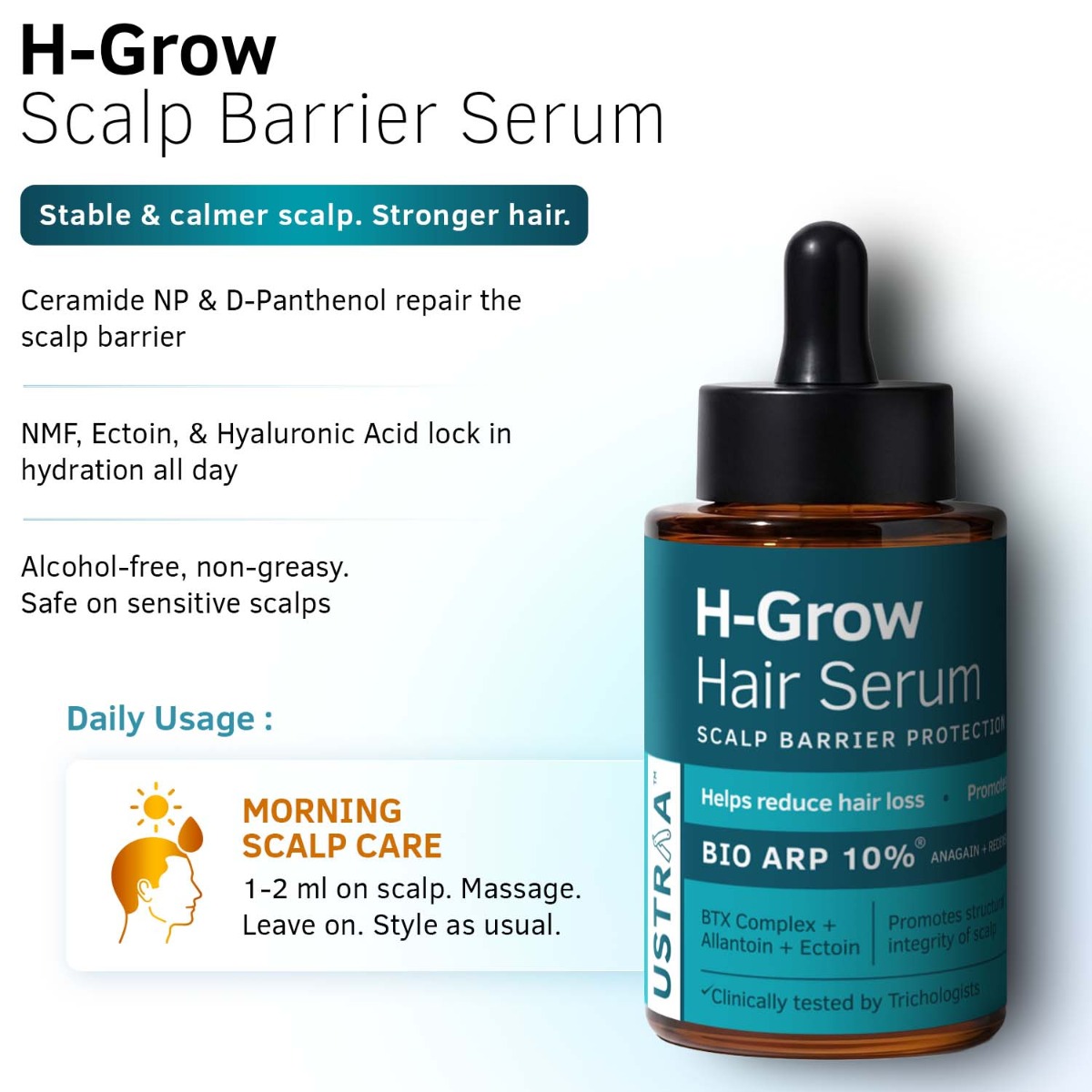 H-Grow Scalp Barrier Serum | BIO ARP 10% | Ustraa
