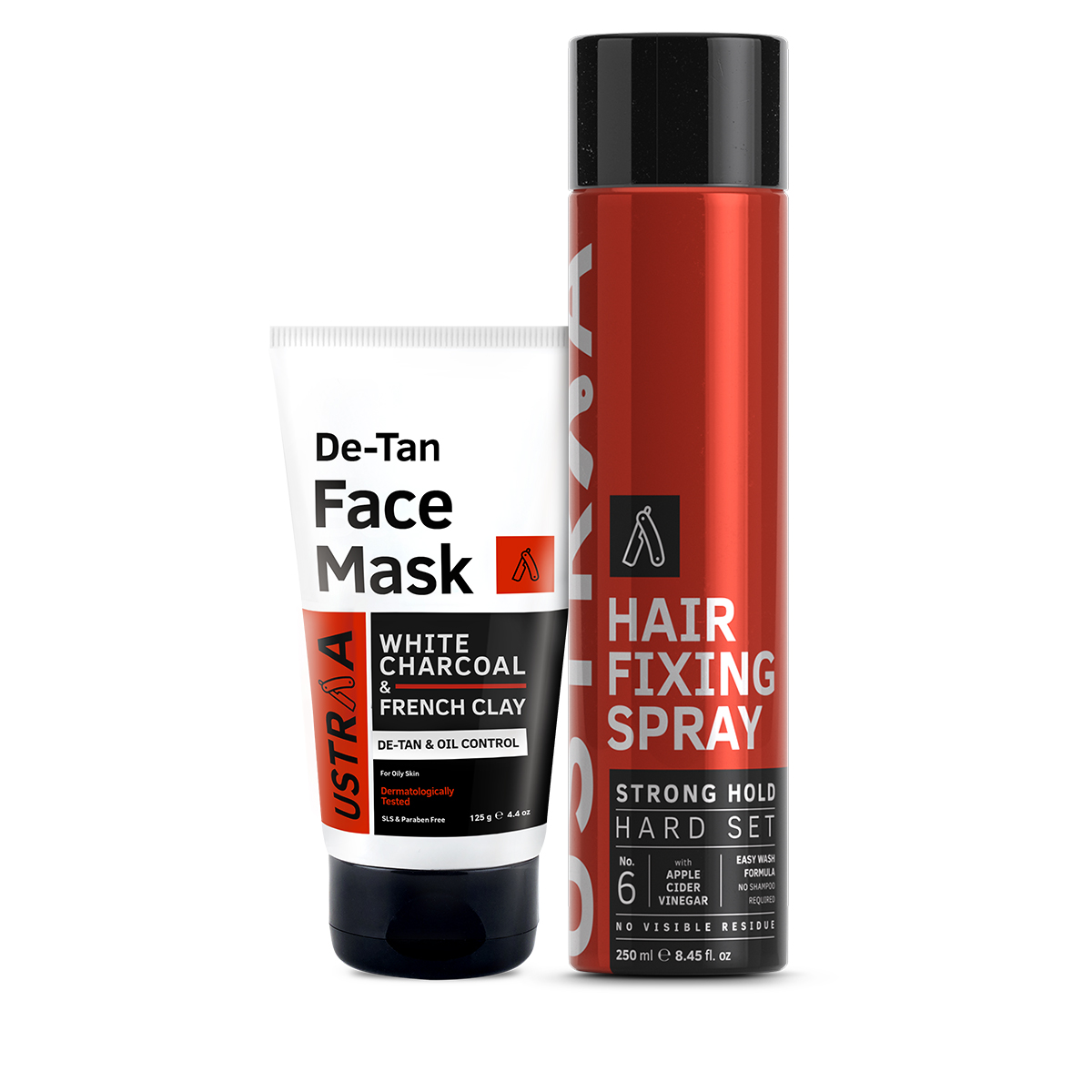 Ustraa Hair Fixing Spray & Face Mask Oily Skin