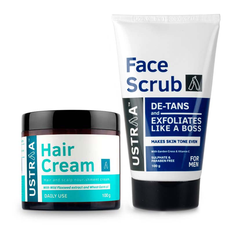 Hair Cream Daily Use & Face Scrub for deTan