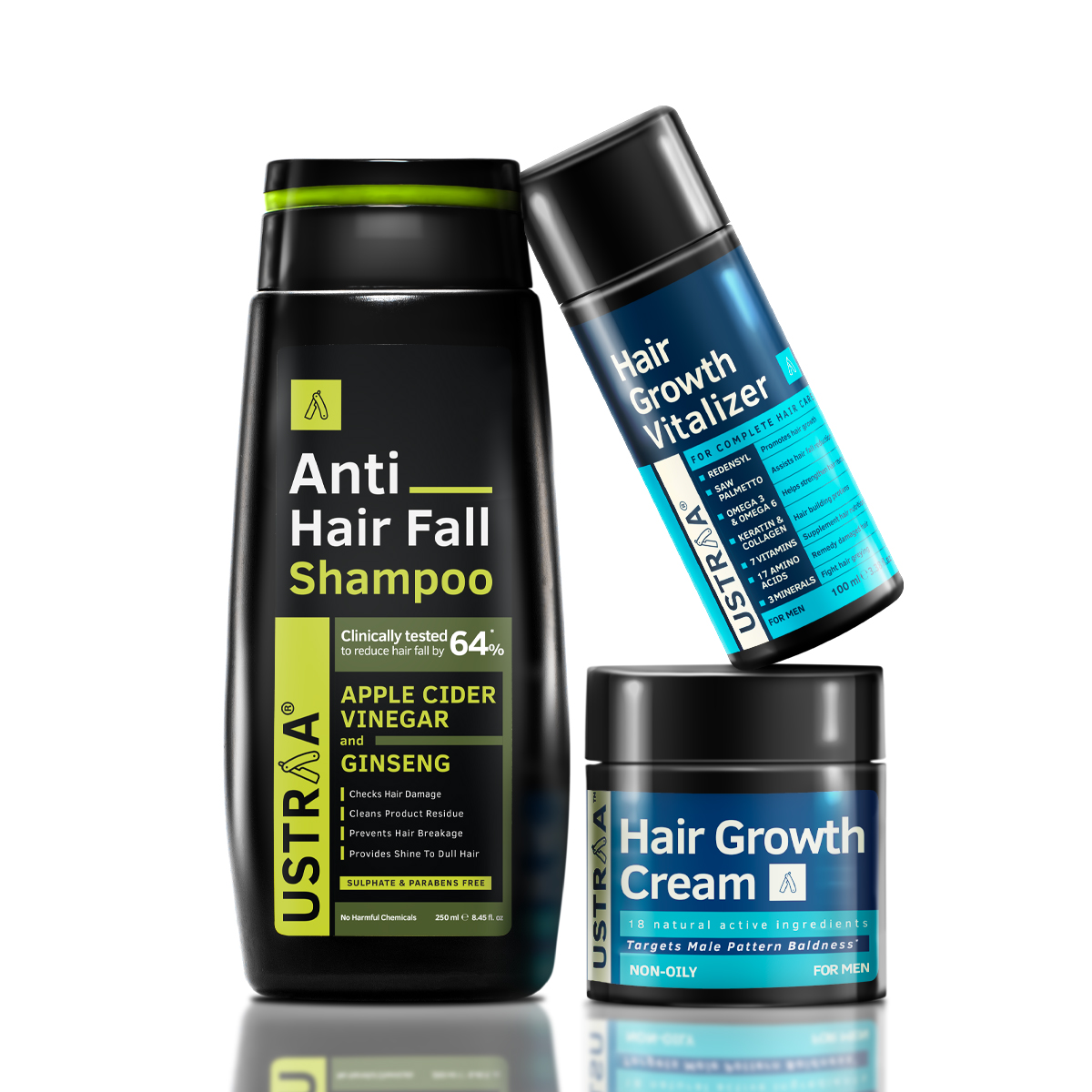 Ustraa Hair Growth Kit- Stops Hair Fall & Boosts Hair Growth.