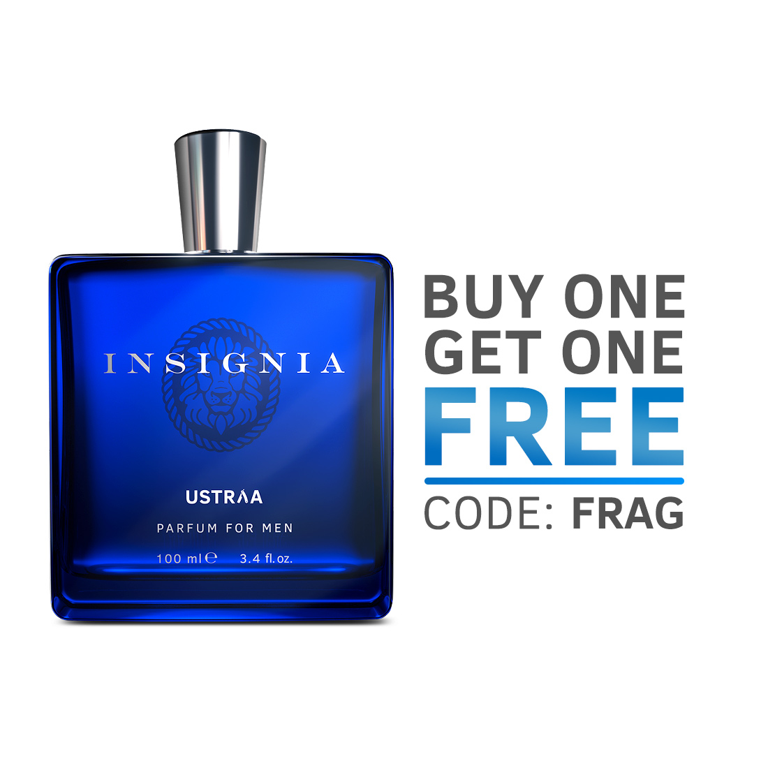 Ustraa Insignia Perfume for Men - 100 ml - A high end perfume with a crisp and woody trail 