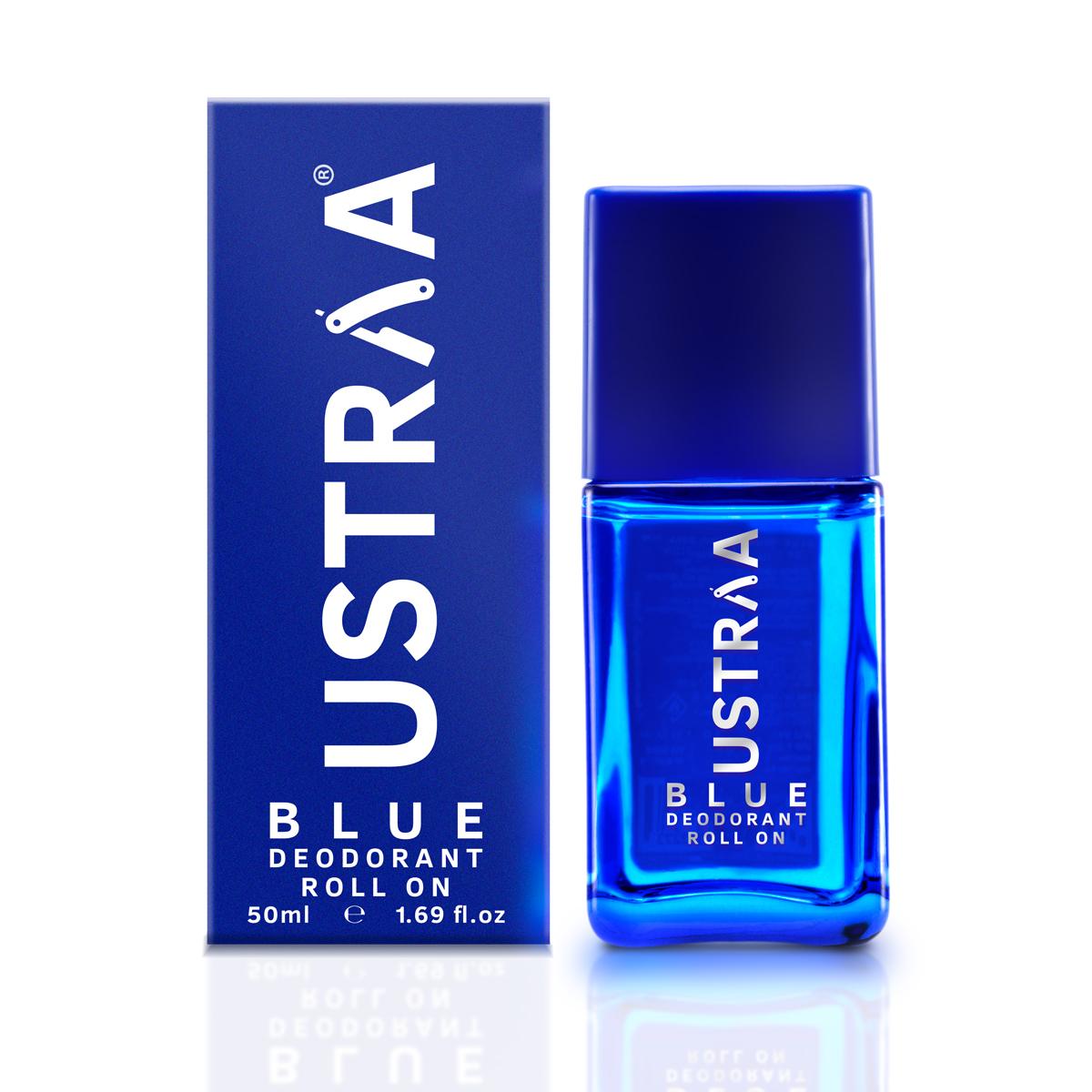 Ustraa Blue Roll-On Deodorant - Long-Lasting Freshness for Men 