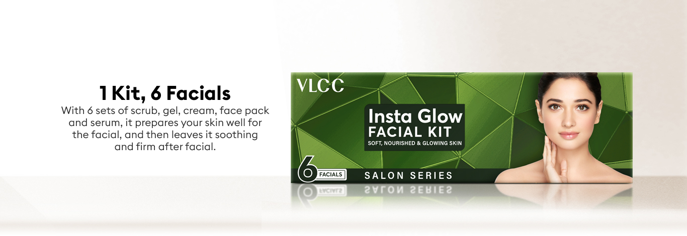 Benefits of VLCC Salon Series Insta Glow Facial Kit ( 6 Facials ) - 252 g