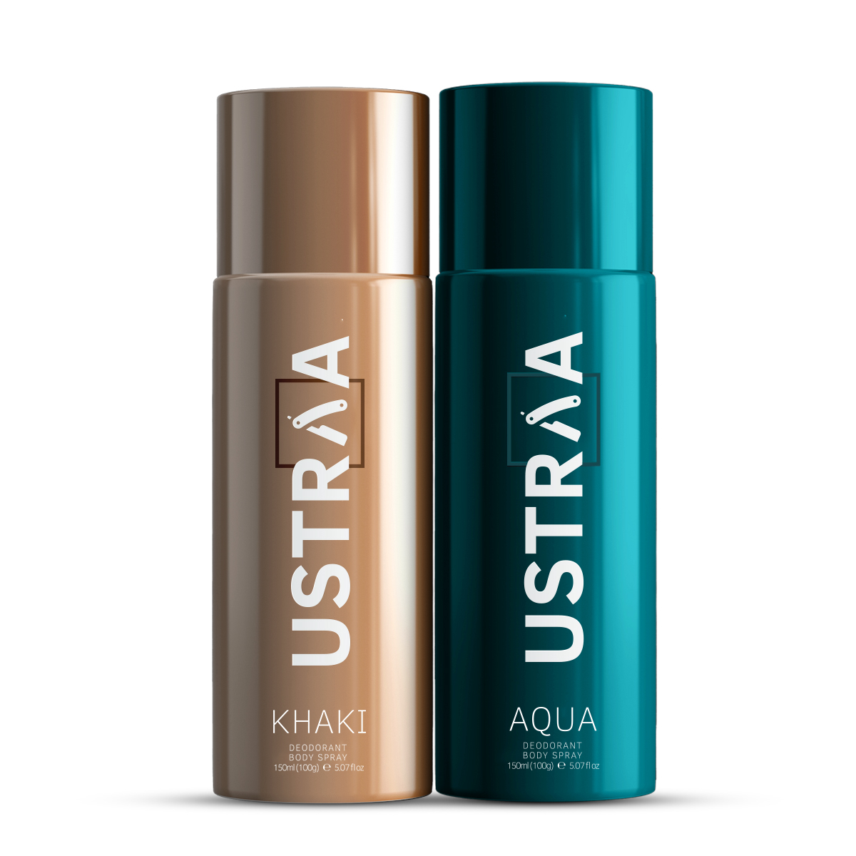 Khaki & Aqua Deodorants Body Spray Combo