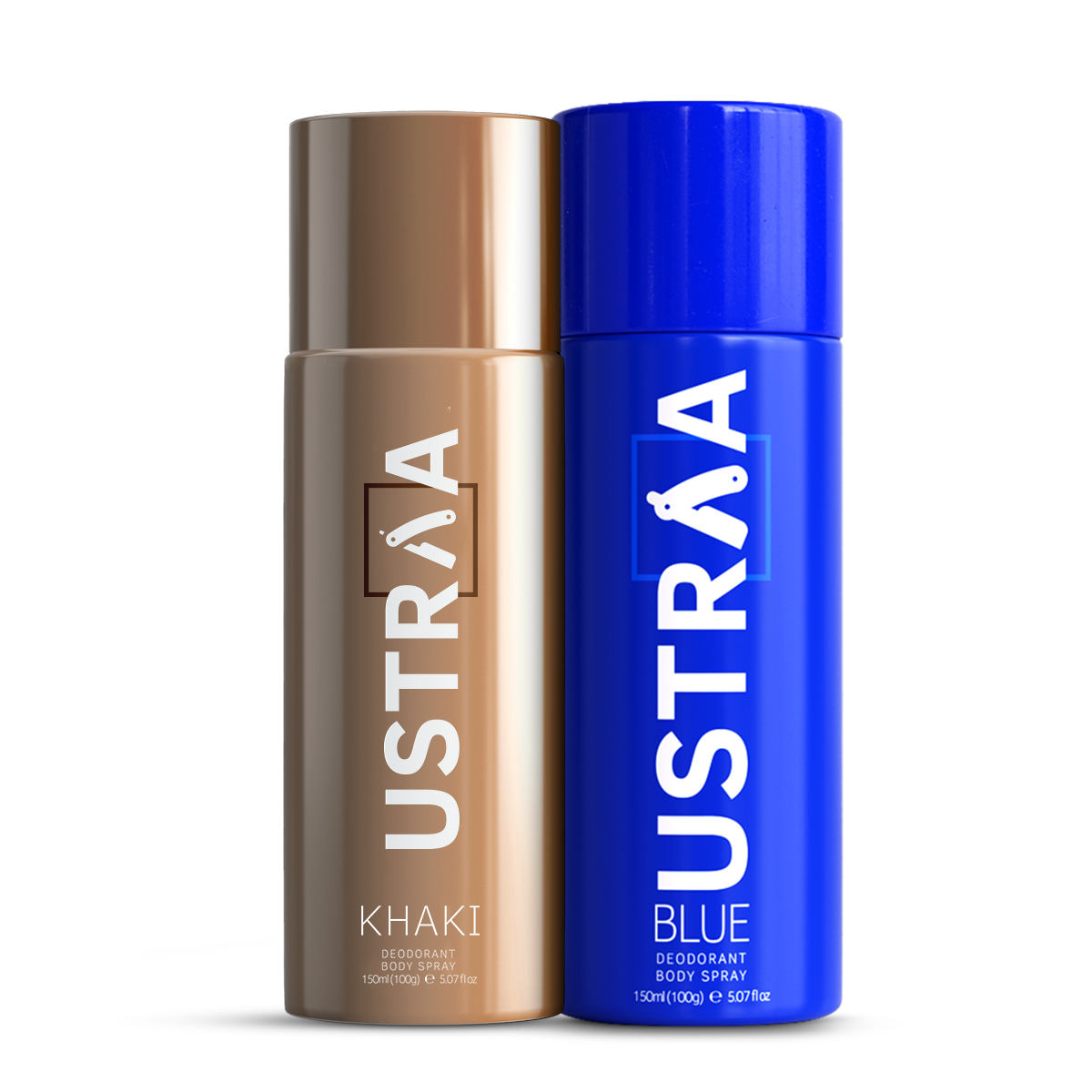 Khaki & Blue Deodorants Body Spray Combo