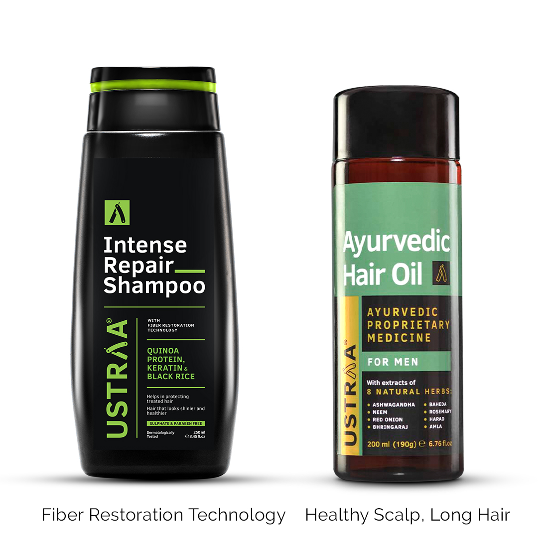 Ustraa Ayurvedic Hair Oil & Intense Repair Shampoo