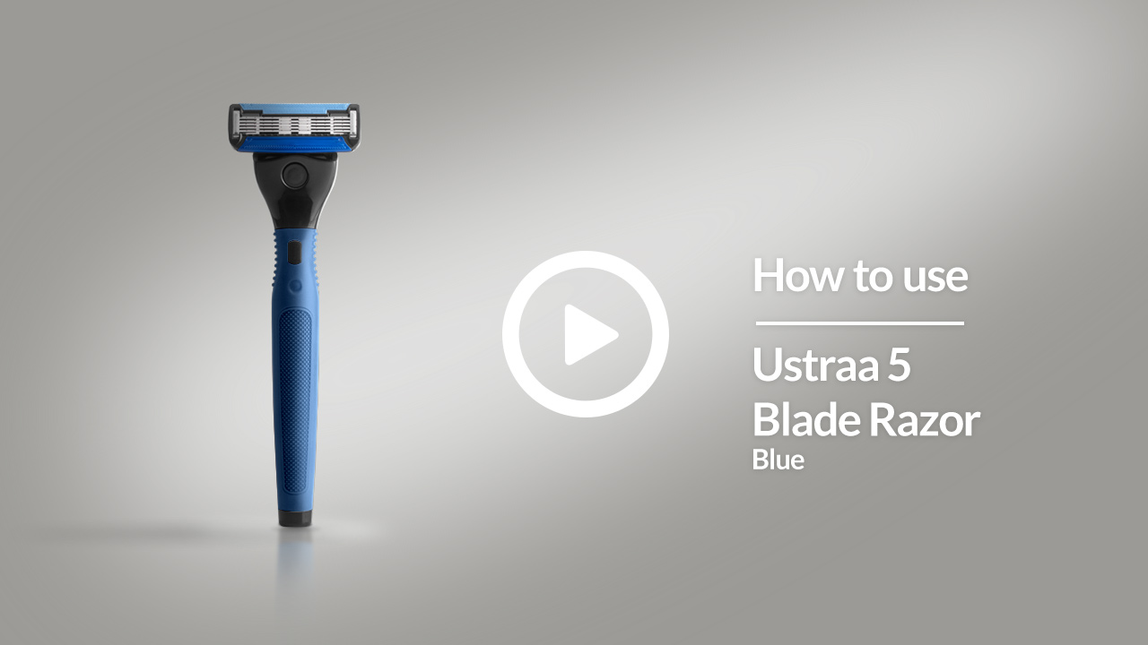 Ustraa 5 Blade Razor(Blue) and Cartridge - Pack of 4