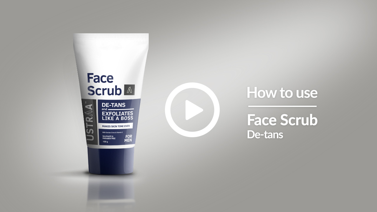 How To Use Face Scrub | De-Tans, Evens Skin Tone | USTRAA
